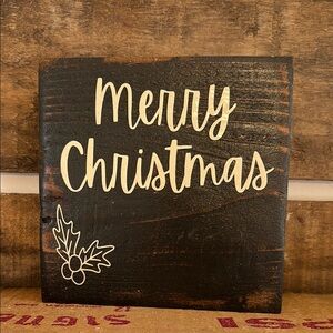 Rustic Merry Christmas Wooden Sign